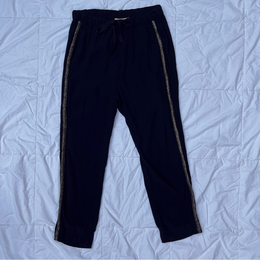 XiRENA | Draper Pants in Black with Gold Trim Elastic Waist Size Small - Picture 2 of 13